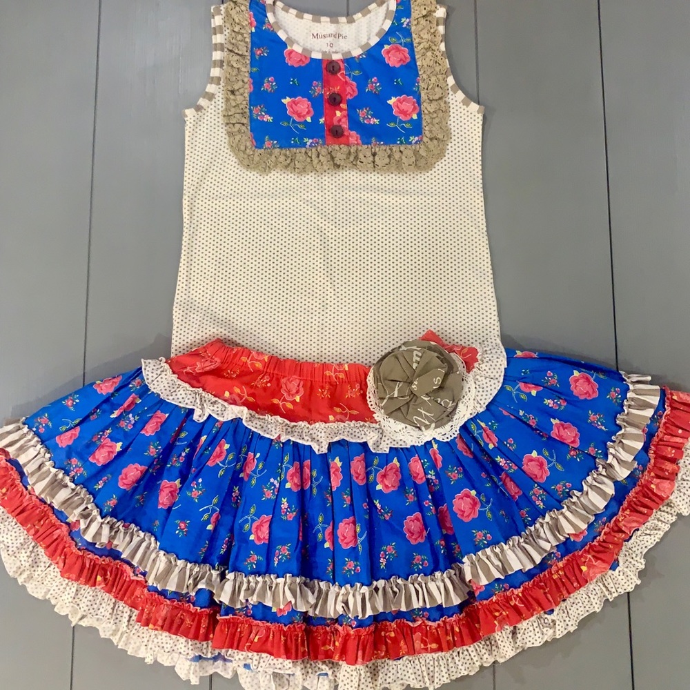 Mustard Pie Shirt/Skirt Girls Size 10